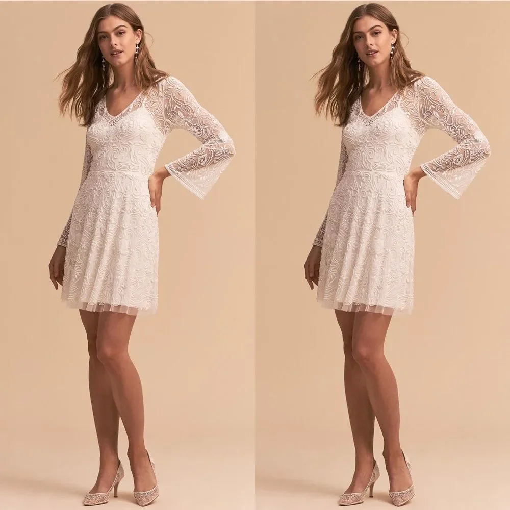 Anthropologie x LARA Channing Beaded Mini Dress